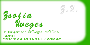 zsofia uveges business card